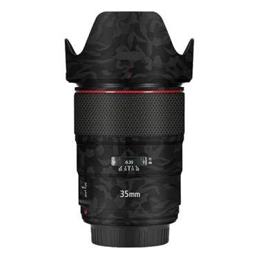 Imagem de EF 35 1,4 L II Adesivo de lente de câmera antirriscos para Canon EF 35 mm F1.4 L II Capa protetora de película protetora (Shadow Camo Black)