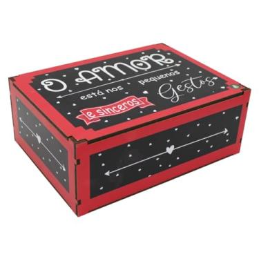 Imagem de Caixa Organizadora Presente para Dia dos Namorados – Decoração Casa MDF Premium 23x17x9 (Pequenos Gestos)