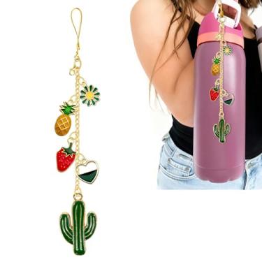 Imagem de Z-synka Alça e pingente para garrafa de água Owala 680 g, 946 ml, 1,134 g, para acessórios Owala e Stanley Cup Accessories (cacto)