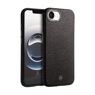 Imagem de Gshield Capa Case Tech com Textura em Couro e Interior Aveludado compatível com Magsafe (Preta, iPhone 16E)