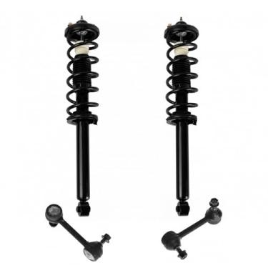 Imagem de TRQ Conjunto de kit de suspensão de elos de barra oscilante de mola de amortecedor completo traseiro carregado 4 peças para Acura TSX 2004-2008