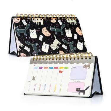 Imagem de Agenda Permanente Planner Feminina Suporte Horizontal Mesa - TEX WEB, 