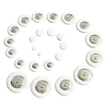 Imagem de MERIGLARE Conjunto de 25 peças de almofadas para saxofone alto, substituindo as almofadas profissionais, práticas, de vários tamanhos, portáteis e duráveis, Branco