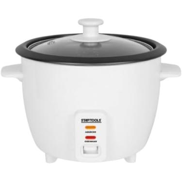 Imagem de Panela de Arroz Elétrica 1,3L 220V Branca - Cozimento Automático Antiaderente com Função Manter Aquecido para 4 Pessoas