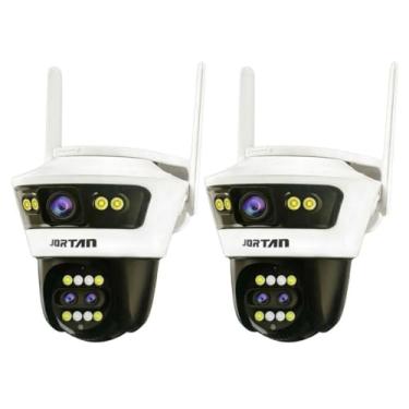 Imagem de ANJ.GG Câmera de Segurança Externa/Interna, Estilo Domo, HD 1080p, Detecção de Movimento, Monitoramento Residencial, X2*2, Wi-Fi/Com fio, Áudio 2 Vias, AC/DC, Wi-Fi