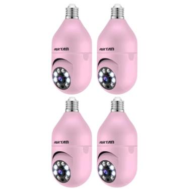 Imagem de ANJ.GG, Câmera de Segurança Dome Wi-Fi, Uso Interno/Externo, 720p/1080p, Áudio 2 Vias, Visão Noturna, Monitoramento Bebê/Pet, O19-rosa*4, Sem Fio/Com Fio, Controle por Aplicativo, AC/DC