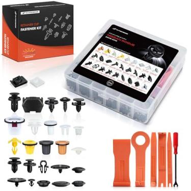 Imagem de A-Premium Kit de clipe de retentor de carro de 270 peças (27 tamanhos) compatível com Nissan Rogue 2008-2013 para-choque para-choque pára-choque guarnição capô porta guarnição auto pino plástico