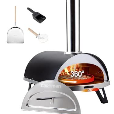 Imagem de CARTMAN Forno De Pizza A Lenha Outdoor 12" Com Cortador E Pá Pellets, Bolsa Transporte
