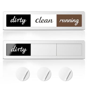 Imagem de EliteSign Ímã limpo e sujo para máquina de lavar louça, placa de lava-louças 3 opções de corrida limpa e suja, cinza fácil de deslizar, adesivo sem marcação incluído