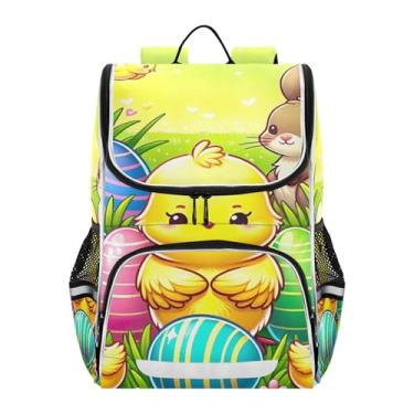 Imagem de Easter Chick Eggs Green Girls Backpack for Kids Student Travel Back to School Bag Personalized Bookbags for Elementary School Boys Backpacks Animal, 18L
