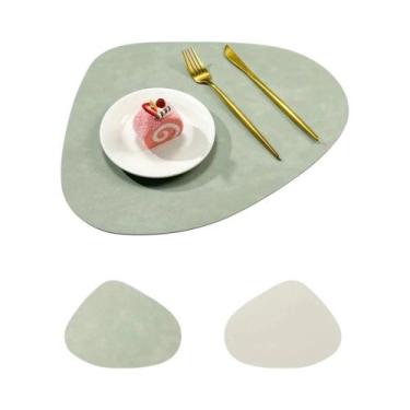 Imagem de Protetores De Mesa Em Couro PU Impermeável, Porta-Copos Para Café, Fác