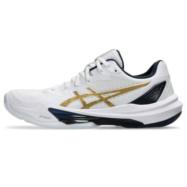 Imagem de ASICS Tênis de vôlei feminino Sky Elite FlyteFoam 3, 11, branco/ouro puro