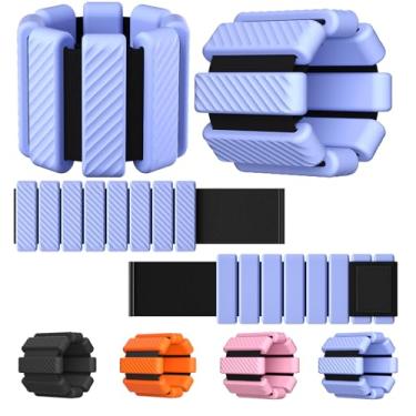 Imagem de Pesos de pulso e tornozelo para mulheres e homens – Conjunto de pulseiras de silicone ajustável para academia, ioga, pilates, cardio e treinamento de força – Pesos de treino de braço e perna vestíveis