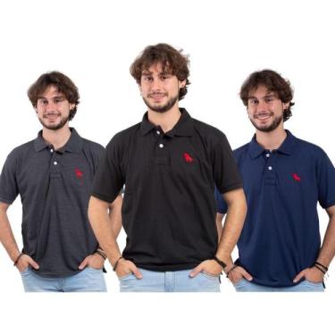 Imagem de Kit 3 Camisa Polo As Melhores Camisetas É Aqui Na Estilo Rei, Kit 1, P