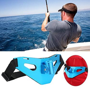 Imagem de Generic Cinto de Combate de Pesca Ajustável Em Liga de Alumínio Stand Up Gimbal Suporte de Haste Acolchoado para Experiência de Pesca Confortável Adequado para Circunferência de Cintura de 100-140