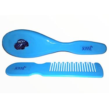 Imagem de Kit Pente e Escova de Cabelo bebê Fusca, Sonne, AZUl