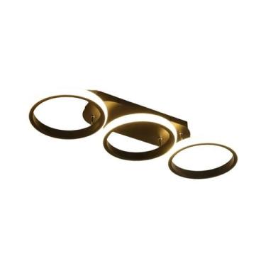 Imagem de Luminária De Teto LED Preta Moderna Minimalista Para Decoração De Casa