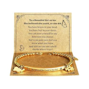 Imagem de Embtrem Pulseiras cristãs femininas God is within her she will not fall bíblia versículo cruz mostarda semente borboleta margaridas charme Jesus joias religiosas presentes melhor amigo melhor amigo