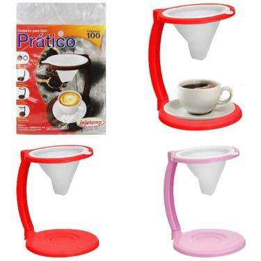Imagem de Coador Cafe 100 Plastico Sintetico Filtro Longa Vida Color