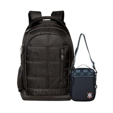 Imagem de Kit Corinthians Mochila Costas Esportiva + Lancheira Térmica - Xeryus