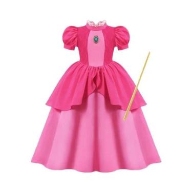 Imagem de Vestido De Princesa Branca De Neve Para Meninas Com Capa, Fantasia De 