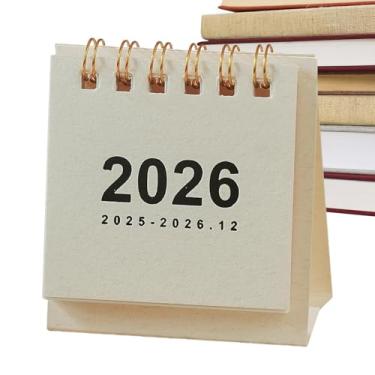Imagem de Calendário de mesa – Calendário de mesa mensal 2026, estético, material de escritório, planejamento, organização anual, agenda, para escritórios, dormitórios, família, casa, escola, sala de aula