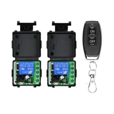 Imagem de Receptor De Relé RF 12V 1CH 433Mhz Com Controle Remoto Sem Fio Para Fe