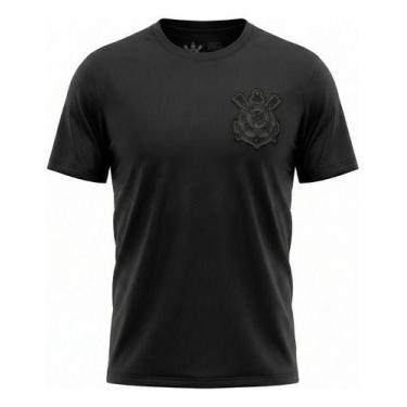 Imagem de Camiseta Masculina Corinthians Escudo Bordado Licenciada - Coimbra, Pr