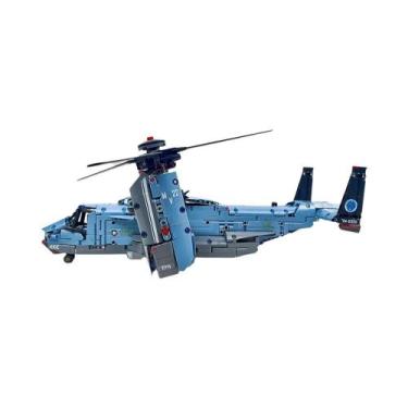 Imagem de 1389 Peças De Blocos De Montar De Helicóptero Militar V-22 Tiltrotor P