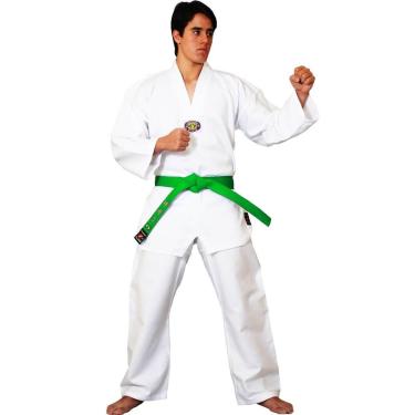 Imagem de Dobok Taekwondo modelo básico em tecido brim - Shizen Kimonos-Unissex