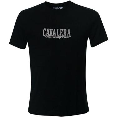 Imagem de CAMISETA CAVALERA INDIE ASSINATURA CV 95 PRETA MASCULINA-Masculino