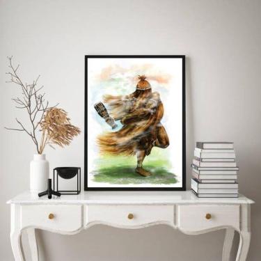 Imagem de Quadro Decorativo Orixá Omolu 24X18Cm