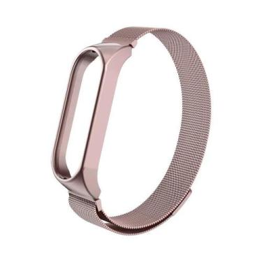 Imagem de Pulseira De Aço Inoxidável Milanesa Para Xiaomi Mi Band 6 5 4 3, 127 r