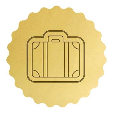 Imagem de Cortador Biscoito Mala Maleta Viagem - DOCEIMPRESSO,  8,5cm