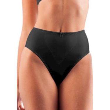Imagem de Calcinha Duloren 129.519 Cintura Alta Cavada Microfibra, M, Preto