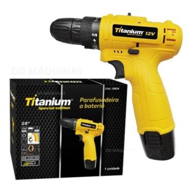 Imagem de Parafusadeira Furadeira Titanium 12V Bateria Li-ion 3/8" Vel - Congrat