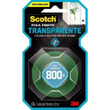 Imagem de Fita Dupla Face Scotch Fixa Forte Transparente 19mm X 2 Metros - Hb004