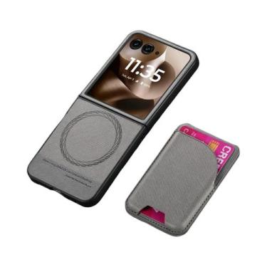 Imagem de Capa De Telefone Em Couro Para Motorola Razr 60 50 40 Ultra Com Porta 