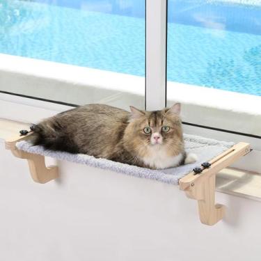 Imagem de Cat Perch Zakkart Easy Seat para peitoril de janela com design de rede