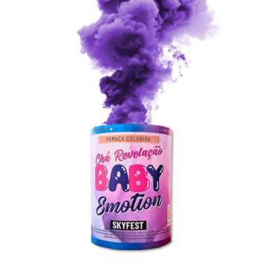 Imagem de Fumaça Colorida Chá Revelação Lata Baby Emotion Skyfest - Roxo, VIOLET