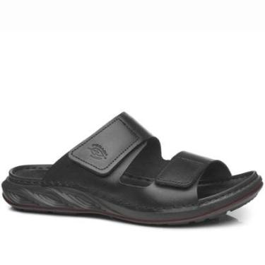 Imagem de Chinelo Pegada Masculino em Couro Preto 134101-05-Masculino