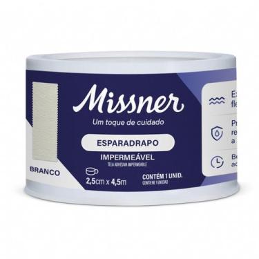Imagem de Esparadrapo Impermeável Branco Missner 2,5cm x 4,5m