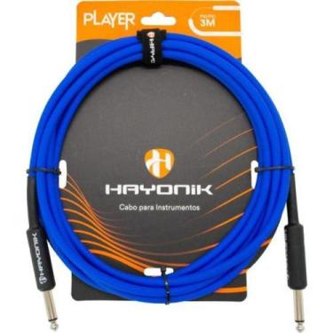 Imagem de Cabo para Instrumento Player P10 X P10 3m Azul com Cobre OFHC e Revest