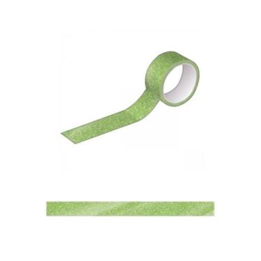 Imagem de Fita adesiva washi tape - Glitter Verde - Tilibra