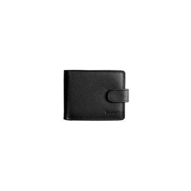Imagem de Carteira Masculina de Couro com Lingueta Newton Preto M / Preto