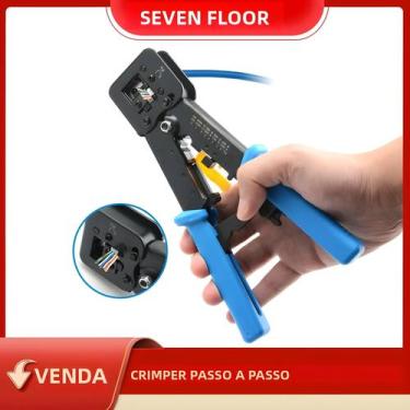 Imagem de Alicate De Crimpagem Multifuncional RJ45 RJ12 Cat5 Cat6 8p8c Para Cabo
