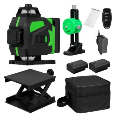 Imagem de Nível a Laser 12 Linhas 3D Maleta 2 Baterias Controle Remoto - Exbom