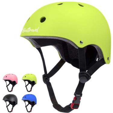 Imagem de Capacete de bicicleta infantil Besttravel ajustável de 3 a 8 anos verd