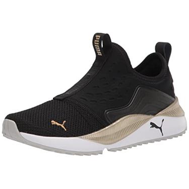 Imagem de PUMA Tênis feminino Pacer Future Slip on, Preto/time dourado, 5.5