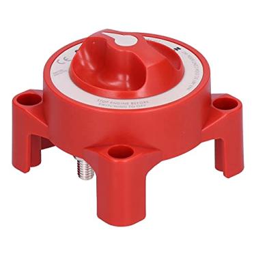 Imagem de Interruptor de bateria mini 12-48V interruptor de desconexão de bateria de 2 posições liga/desliga Interruptor de corte de energia para máquina de barco e veículo automotivo (vermelho)
